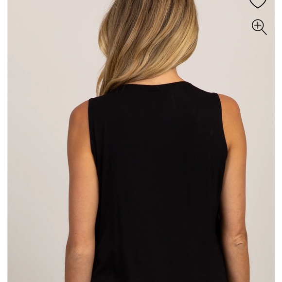 Pink blush black nursing tank top - Picture 4 of 6